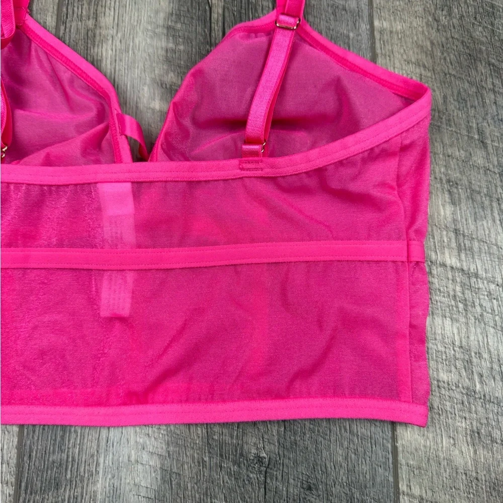 Auden Dark Pink Mesh‎ Bralette